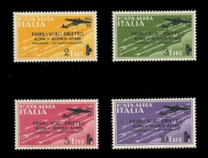 Italy #C52-55 Cat$104, 1934 Rome-Buenos Aires, set of four, never hinged