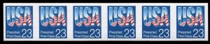 United States, 1930-Present #2607c Cat$135, 1992 23c Flag, imperf. horizontal...