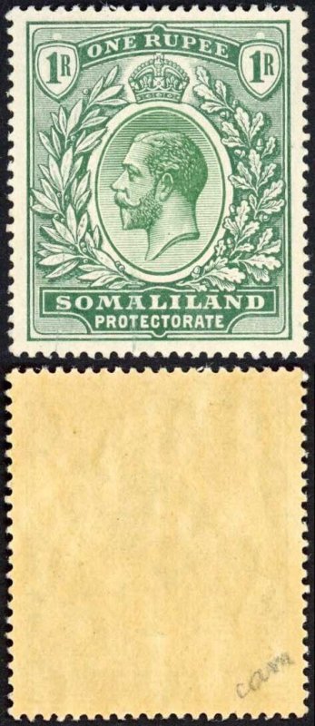 Somaliland SG69 1r Green Wmk Mult CA M/M Cat 25 pounds