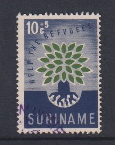 Surinam   #B74   used  1960 refugee year 10c