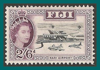 Fiji Stamps 1961 Nadi Airport, 2'6s MLH 172,SG307