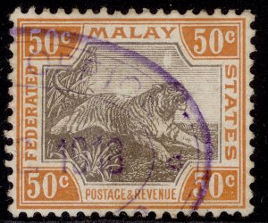 MALAYSIA - Federated Malay QV SG22b, 50c grey-brown & orange-brown, USED.