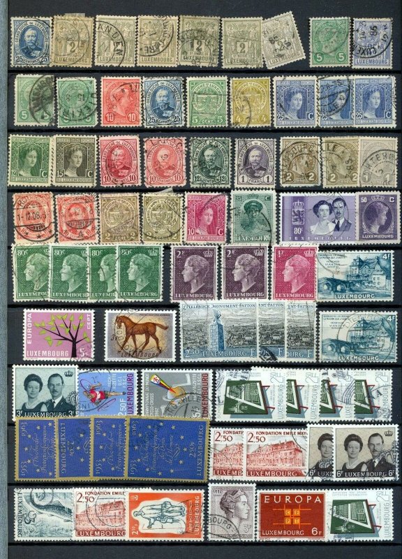 Luxembourg Old/Mid Mixed Used (Appx 200 Items) (Top 37)