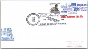 US SPECIAL POSTMARK EVENT COVER 60th ANNIV FIRST CONTRACT AIRMAIL (CAM) 1986-C