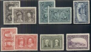 CANADA #96-101 ½¢  -10¢ Selection of 9 values, all og, hinged, VF Scott $601.00