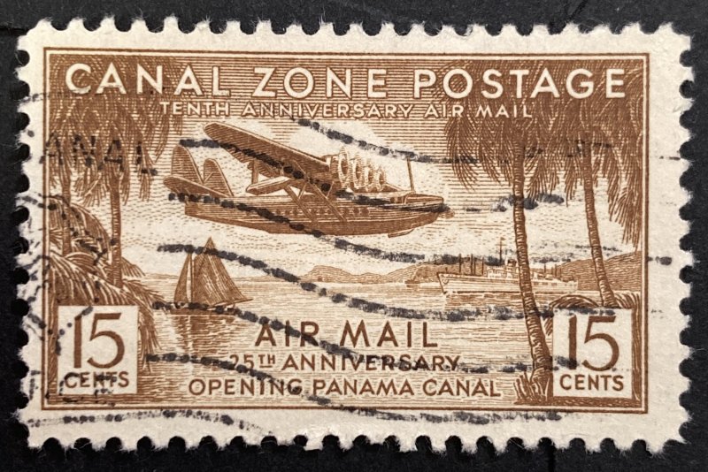 AlexStamps CANAL ZONE #C17 VF Used