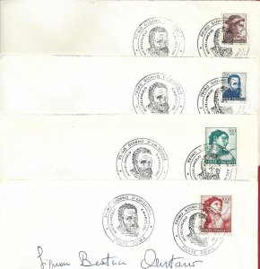 1961 Italy - Michelangiolesca n 899-917 with special cancellation FDC