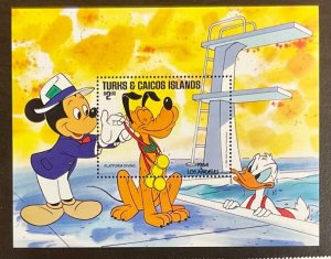 Turks & Caicos Disney 1984 Olympics  Souvenir Sheet