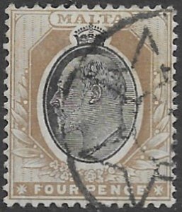 Malta  37   1906    4  pence  fine used