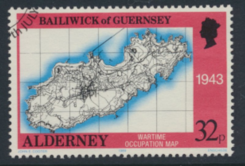 Alderney  SG A40  SC# 40   Bastides Maps Used First Day Cancel - as per scan