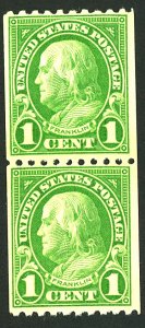 U.S. #604 MINT PAIR OG NH