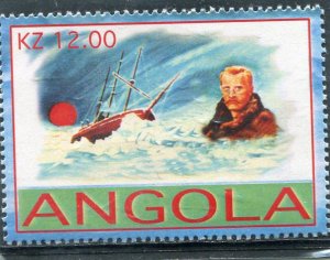 Angola 2001 ROALD AMUNDSEN Norwegian Explorer set 1 value Perforated Mint (NH)