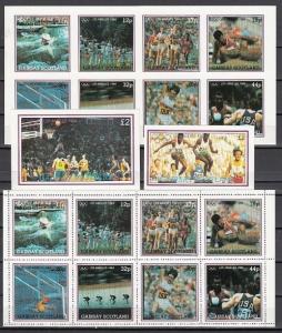 Gairsay, 1984 Scotland Local. L.A. Olympics, Perf & Imperf sheets & s/sheets