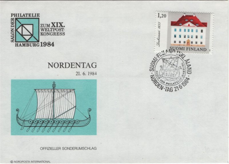 Finland 1984 Cover Sc 672b 1.20m Louhisaari Nordentag Cancel 21-6-1984
