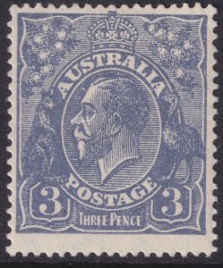 Sc# 72b 1926-30 Australia 3 pence KG V MLMH perf 14 Wmk 203 CV $40.00