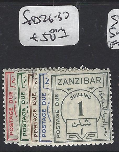 ZANZIBAR  (PP0809B) .POSTAGE DUE SG D26-30  MOG