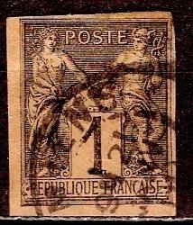 France - French Colonial; 1878: Sc. # 38:  Used Single Stamp