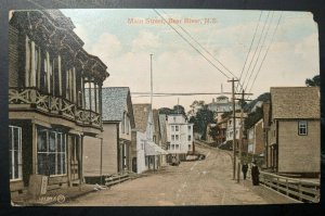 1915 Bear River Nova Scotia Massachusetts Main St Real Picture Postcard Cover 