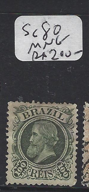   BRAZIL (PP1702B) DOM PEDRO 100R SC 80   MNG