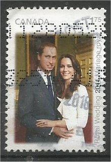 CANADA, 2011, used $1.75, Royal wedding, Scott 2467