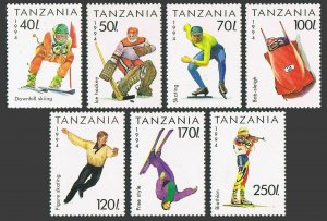 Tanzania 1994 MNH Stamps Scott 1201-1207 Sport Olympic Games Skiing Ice Hockey