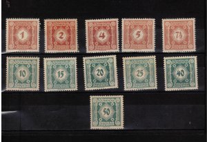 Austria J 103-113 MNH