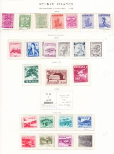 Ryukyu Islands Collection on Scott Specialty Pages NH/Mint/Used (**)(*)(o) VF