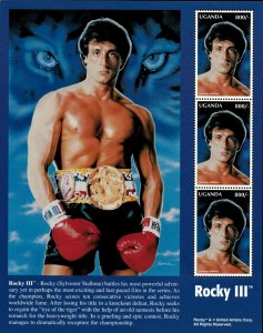 Uganda 1996 - ROCKY III - Sheet of 3 (Scott #1456) - MNH