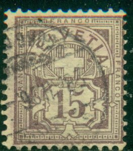 SWITZERLAND SCOTT # 76, USED, FINE, GREAT PRICE!