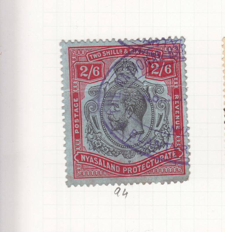 NYASALAND 1913 2/-6D VALUE USED. SG94