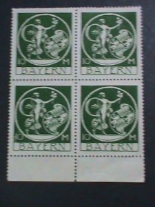 ​GERMANY-BAVARIA-1920 SC# 253 VON KAULBACH'S- GENIUS-MNH BLOCK VERY FINE