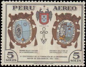 1951 Peru #C109-C114, Complete Set(6), Never Hinged