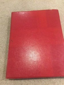 Red Polish Klaser Stock Book 24 (12x2) 9-row Black Pages Used  See description