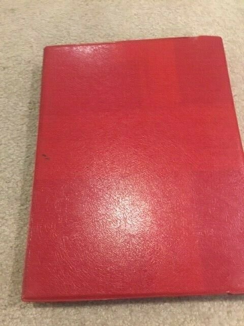 Red Polish Klaser Stock Book 24 (12x2) 9-row Black Pages Used  See description