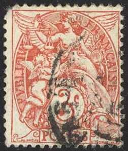 France Sc# 111a Used 1900 3c red Liberty, Equality, Fraternity