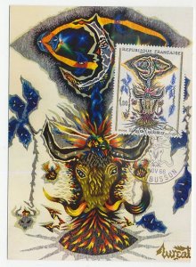Maximum card France 1966 Jean Lurcat - Tapestry - Moon and Bull