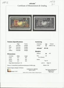 # 1473 MINT NEVER HINGED PHARMACY XF+