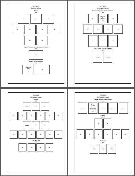 PRINTED POLAND 1860-2010 + 2011-2020 STAMP ALBUM PAGES (699 pages)