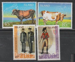 Iceland SC  984-5, 986-7 Mint, Never Hinged