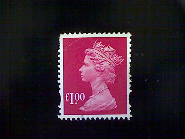 Great Britain, Scott #MH373, used(o), 2007, Queen Elizabeth II, £1, cerise