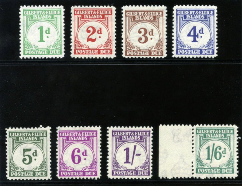 Gilbert & Ellice Is 1940 KGVI Postage Due set complete MNH. SG D1-D8. Sc J1-J8.