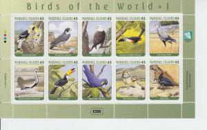 2013 Marshall Islands Birds World I MS10 (Scott New) MNH