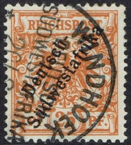 GERMAN SOUTH WEST AFRICA 1897 EAGLE 25PF USED