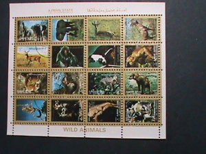 AJMAN STATE- WORLD WILD ANIMALS CTO MINI SHEET VERY FINE