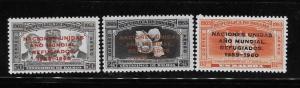 Panama 1960 World Refugee Year Overprinted Sc C227-229 MNH A1102