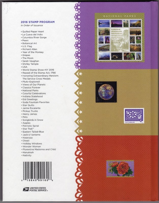 2016 USPS Mint Set Commemorative Stamp Yearbook - Stamps Sealed #2