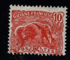 French Guiana Scott 58 Great Anteater stamp  MH* stamp expect similar centering