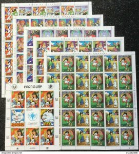 1982 Paraguay Animation Michel 94 В‚¬ 5 Big Sh Folded In 2+Kb ** Ec