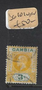 GAMBIA  (P0607B)  KGV  3/-  SG  101   VFU