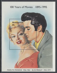 Montserrat 861 Marilyn Monroe Elvis Souvenir Sheet MNH VF